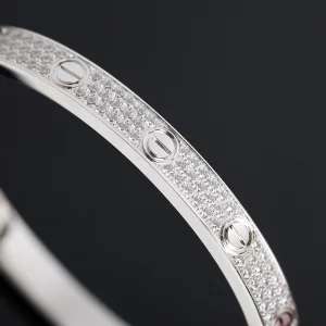 Luxury Womens Jewelry Cartier Vip Diamonds Love Bracelet in Silver A205PP680 AA150075