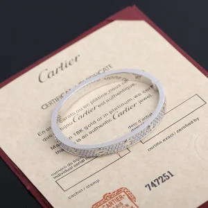 Luxury Womens Jewelry Cartier Vip Diamonds Love Bracelet in Silver A205PP680 AA150075
