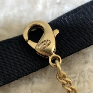 Luxury Womens Jewelry Chanel Gold Crystal CC Logo Chain Necklace A205PP160 AA150083