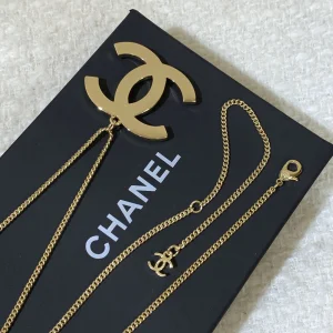 Luxury Womens Jewelry Chanel Large Crystal CC Logo Pendant Necklace A205PP160 AA150080