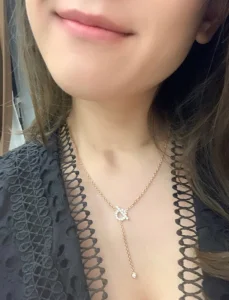Luxury Womens Jewelry Hermes Finesse Diamond Necklace Gold A205PP200 AA150802