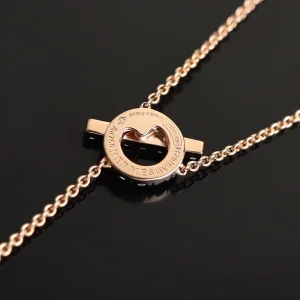Luxury Womens Jewelry Hermes Finesse Diamond Necklace Gold A205PP200 AA150802
