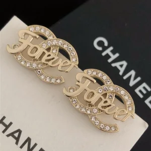 Luxury Womens Jewelry Chanel Crystal CC Gold Forever Earrings A39PP128 AA150911
