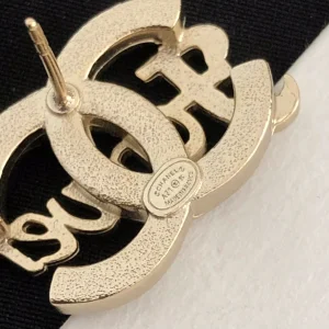Luxury Womens Jewelry Chanel Crystal CC Gold Forever Earrings A39PP128 AA150911