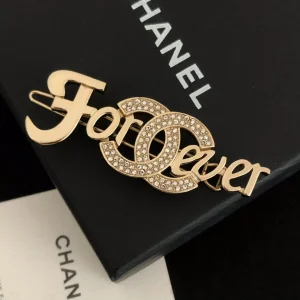 Luxury Womens Jewelry Chanel Crystal CC Gold Forever Hair Accessory A39PP148 AA150913