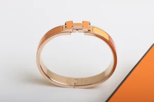 Luxury Womens Jewelry Hermes Clic H Bracelets Orange A205PP260 AA151374