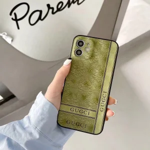 Luxury Womens Phone Case Gucci Green Logo iPhone Case A62PP50 AA151469