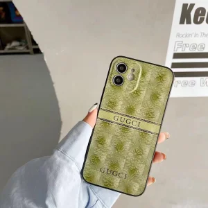 Luxury Womens Phone Case Gucci Green Logo iPhone Case A62PP50 AA151469