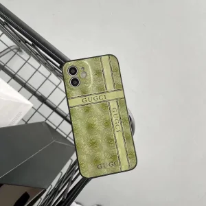 Luxury Womens Phone Case Gucci Green Logo iPhone Case A62PP50 AA151469