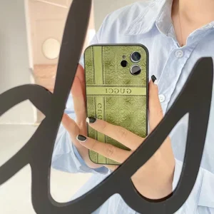 Luxury Womens Phone Case Gucci Green Logo iPhone Case A62PP50 AA151469