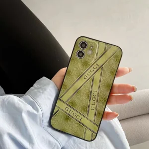 Luxury Womens Phone Case Gucci Green Logo iPhone Case A62PP50 AA151469