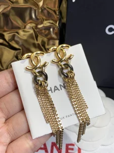 Luxury Womens Jewelry Chanel Gold CC Logo Earring with Tassel A152PP120 AA151843