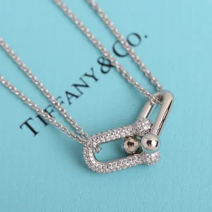 Luxury Womens Jewelry Tiffany HardWear Double Link Pendant Necklace A205PP260 AA151976