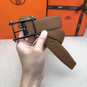 Hermes 2021 New Leather Belt Brown Calfskin 32MM 