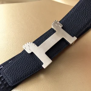 Luxury Womens Belts Hermes Horses Buckle Leather Belt in Black 40MM A175PP240 AA153453