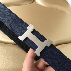 Luxury Womens Belts Hermes Horses Buckle Leather Belt in Blue 40MM A175PP240 AA153454