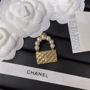 Chanel Gold Iconic Flap Bag Brooch 