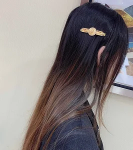 Luxury Womens Jewelry Versace Gold Medusa Coin Hair Clip Accessory A205PP150 AA153592