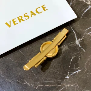 Luxury Womens Jewelry Versace Gold Medusa Coin Hair Clip Accessory A205PP150 AA153592