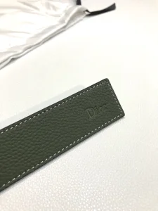 Luxury Womens Belts Dior CD Buckle Green Grained Leather Belt 35MM A175PP240 AA154369