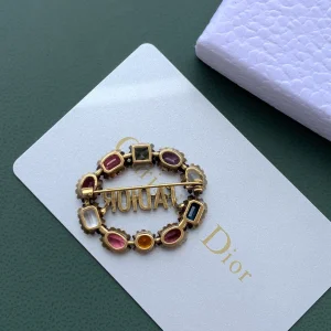 Luxury Womens Jewelry Dior Jadior Brooch with Multicolor Crystals A205PP140 AA154466