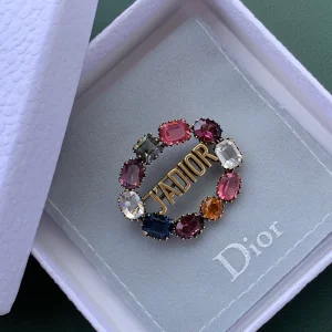 Luxury Womens Jewelry Dior Jadior Brooch with Multicolor Crystals A205PP140 AA154466