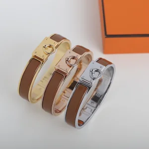 Hermes Clic Anneau Bracelet Brown 
