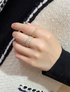 Luxury Womens Jewelry Tiffany T True Wide Ringwith Pave Diamonds A205PP210 AA154447