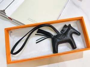 Hermes Rodeo PM Touch Horse Charm Black 