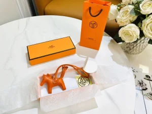 Luxury Womens Bag Charms Hermes Rodeo PM Touch Horse Charm in Orange A62PP160 AA157102