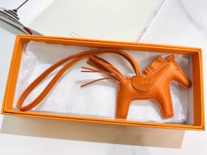 Luxury Womens Bag Charms Hermes Rodeo PM Touch Horse Charm in Orange A62PP160 AA157102