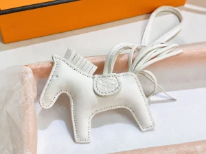 Hermes Rodeo PM Touch Horse Charm White 