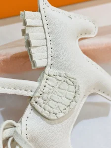 Luxury Womens Bag Charms Hermes Rodeo PM Touch Horse Charm in White A62PP160 AA157108