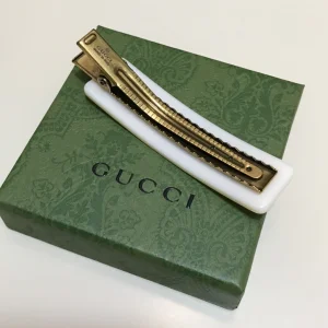 Luxury Womens Headband Gucci Crystal Hair Clip with Interlocking G A152PP120 AA157581
