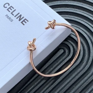 Luxury Womens Jewelry Celine Knot Extra Thin Bracelet A205PP150 AA157695