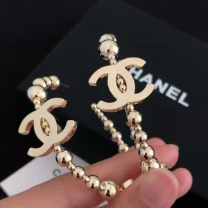 Luxury Womens Jewelry Chanel Vintage Gold Open Cut GG Earrings A39PP195 AA158432