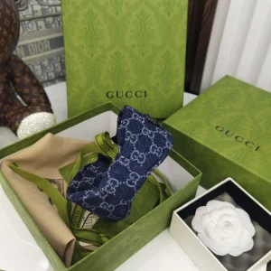 Luxury Womens Headband Gucci GG Denim Blue Headband A152PP110 AA159688