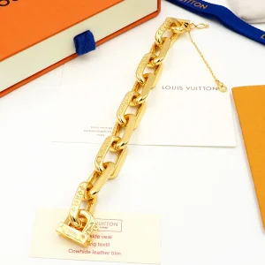 Luxury Womens Jewelry Louis Vuitton Bracelet LV Edge Gold Bracelet A152PP150 AA159698