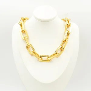 Luxury Womens Jewelry Louis Vuitton Necklace LV Edge Gold Necklace A152PP220 AA159700