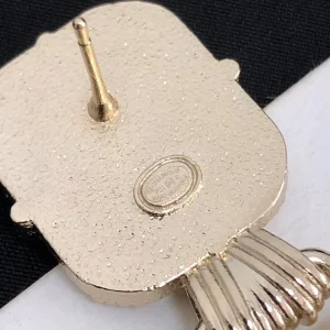 Luxury Womens Jewelry Chanel Earring Chanel Gold CC Drop Earring A39PP135 AA159880