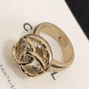 Luxury Womens Jewelry Chanel Ring Chanel Gold CC Diamond Ring A39PP110 AA159887
