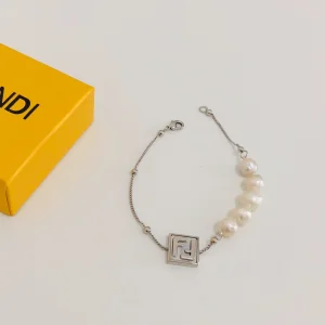 Fendi FF Charm Pearl Bracelet 
