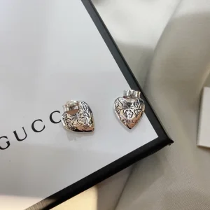 Luxury Womens Jewelry Gucci Earring Gucci Silver Heart Earrings A152PP160 AA160610