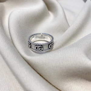 Gucci Ring Gucci Thin Silver Double G Ring 