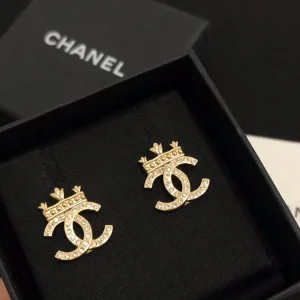 Luxury Womens Jewelry Chanel Earring Chanel Gold Dougle C Earrings A39PP115 AA160838