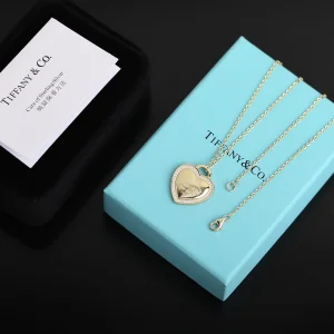 Luxury Womens Jewelry Tiffany Rectangular and Round Heart Necklace A205PP260 AA161481