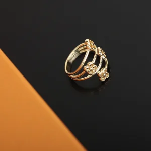 Luxury Womens Jewelry Louis Vuitton Ring LV Flower Full Ring A205PP110 AA163360