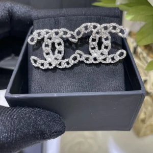 Chanel Earrings Chanel Crystals Double C Earrings 