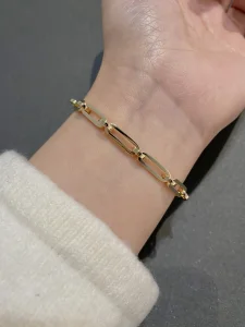 Luxury Womens Jewelry Hermes Kelly Chaine Bracelet in Gold A152PP380 AA163837