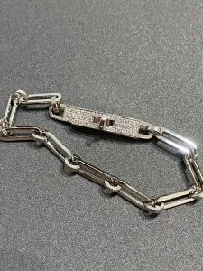 Luxury Womens Jewelry Hermes Kelly Chaine Bracelet in Silver A152PP320 AA163835